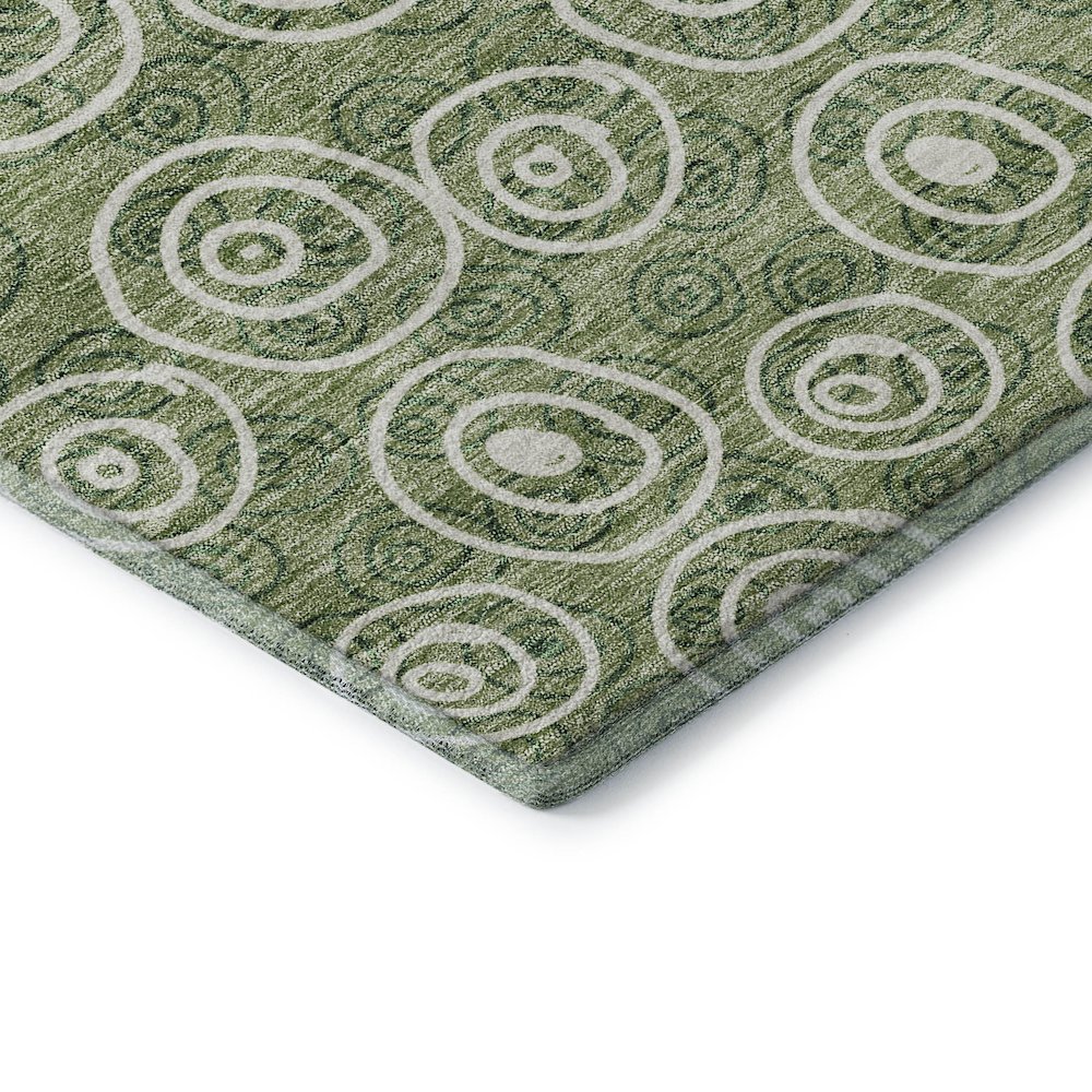 Premium Machine Washable Mayfield AMF728 Green 1'8" x 2'6" Rug. Picture 3