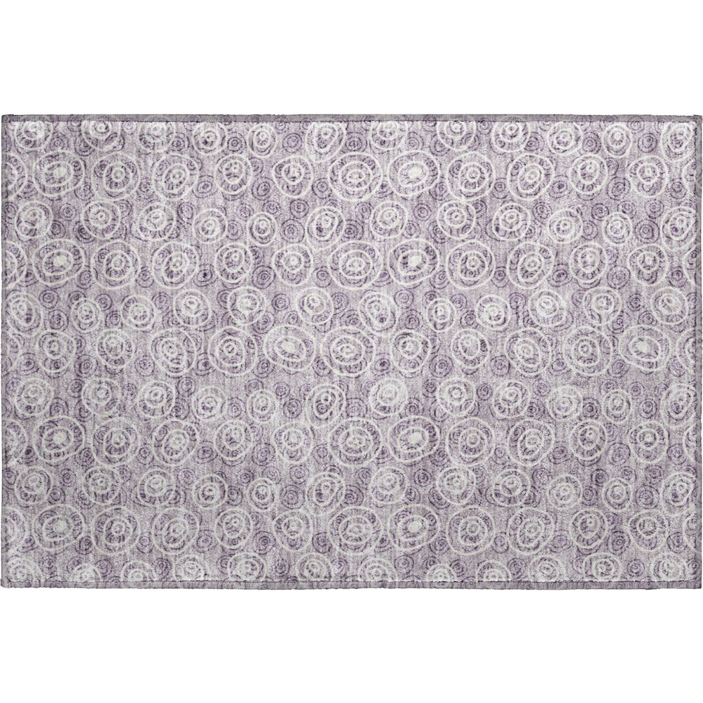 Premium Machine Washable Mayfield AMF728 Lavender 1'8" x 2'6" Rug. Picture 1