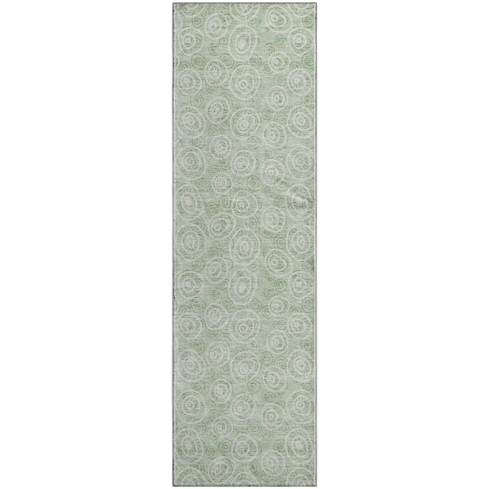 Premium Machine Washable Mayfield AMF728 Mint 2'3" x 7'6" Runner Rug. Picture 1