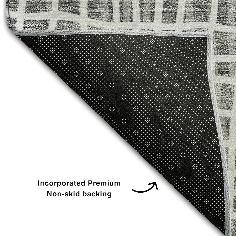 Premium Machine Washable Mayfield AMF729 Gray 1'8" x 2'6" Rug. Picture 2
