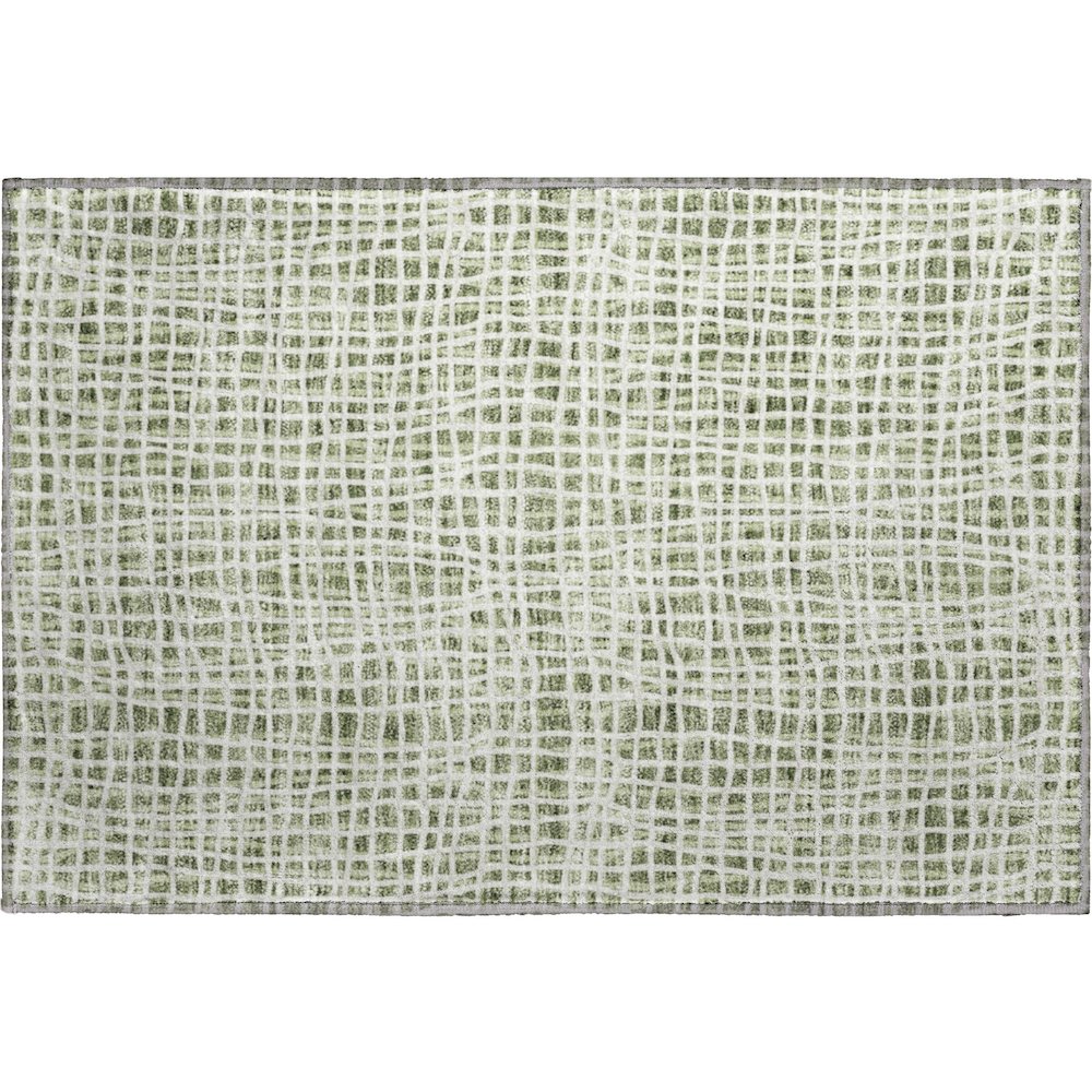 Premium Machine Washable Mayfield AMF729 Green 1'8" x 2'6" Rug. Picture 1