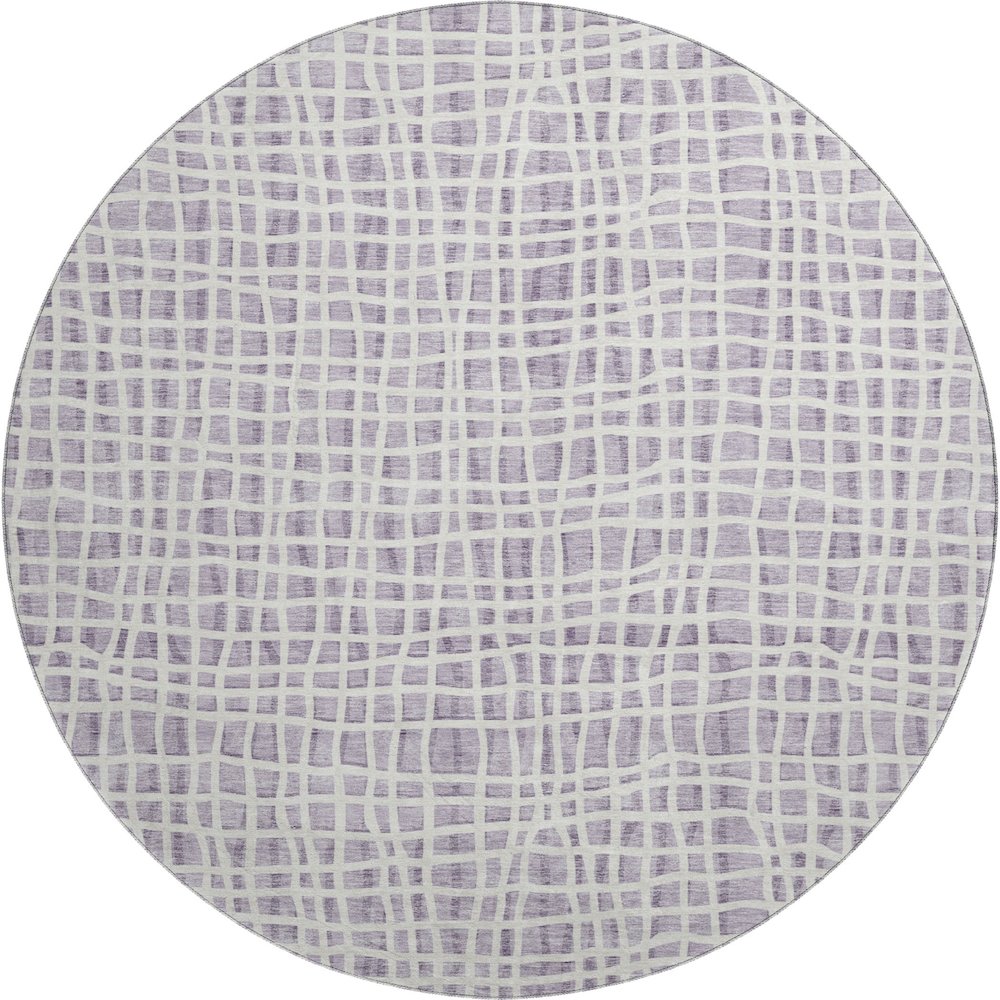 Premium Machine Washable Mayfield AMF729 Lilac 8' x 8' Round Rug. Picture 1