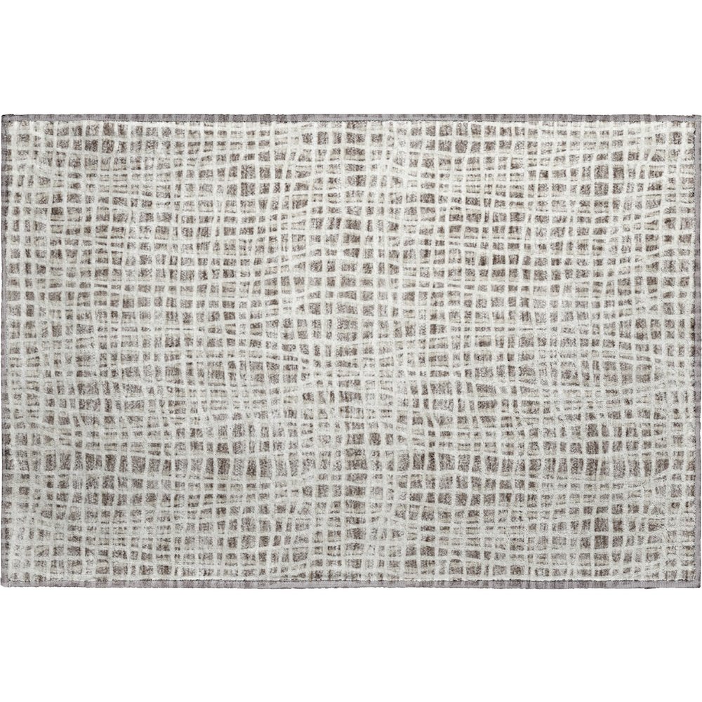 Premium Machine Washable Mayfield AMF729 Taupe 1'8" x 2'6" Rug. Picture 1