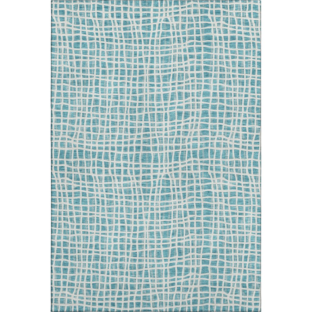 Premium Machine Washable Mayfield AMF729 Teal 2'6" x 3'10" Rug. Picture 1