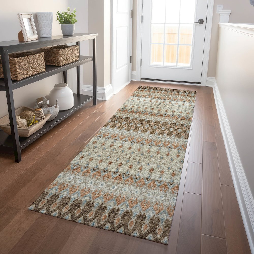 Premium Machine Washable Mayfield  Canyon 2'3" x 7'6" Runner Rug. Picture 5