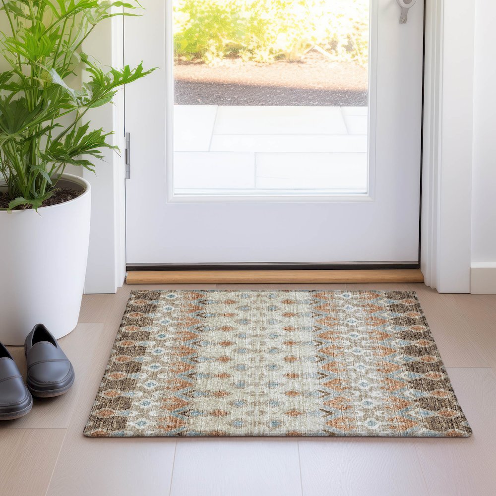 Premium Machine Washable Mayfield  Canyon 1'8" x 2'6" Rug. Picture 5