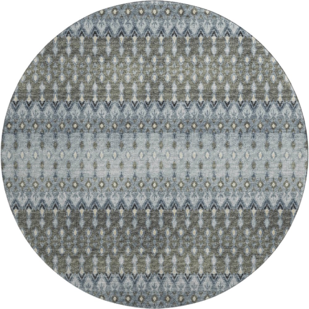 Premium Machine Washable Mayfield  Moody 8' x 8' Round Rug. Picture 1