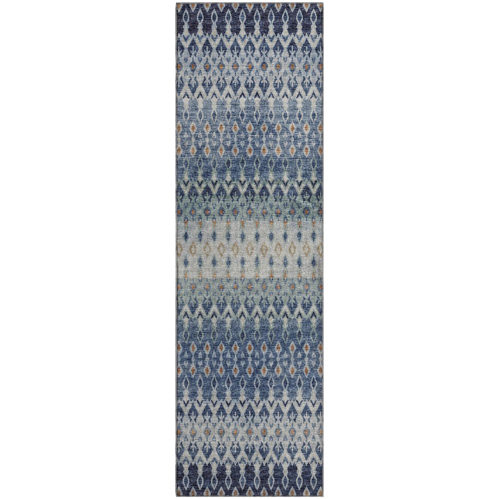 Premium Machine Washable Mayfield  Seaglass 2'3" x 7'6" Runner Rug. Picture 1