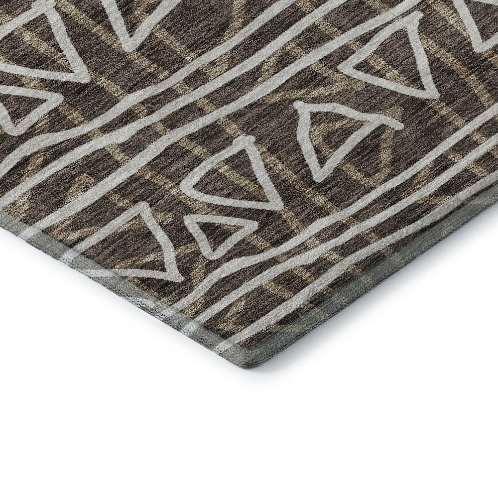 Premium Machine Washable Mayfield AMF730 Chocolate 1'8" x 2'6" Rug. Picture 3