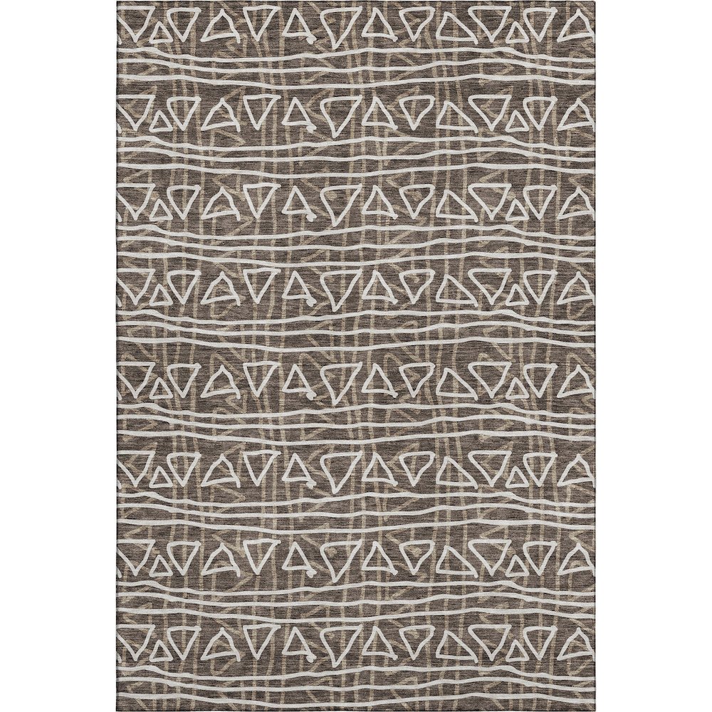 Premium Machine Washable Mayfield AMF730 Chocolate 2'6" x 3'10" Rug. Picture 1