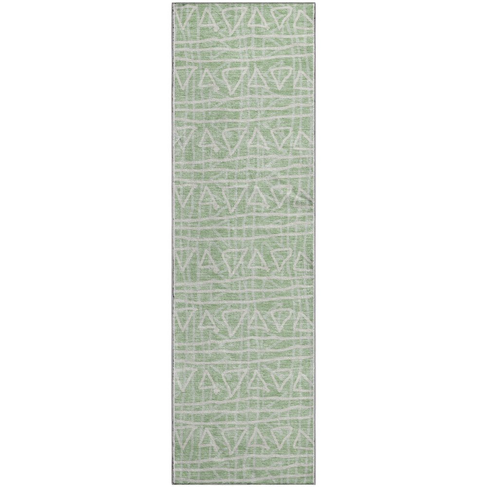 Premium Machine Washable Mayfield AMF730 Mint 2'3" x 7'6" Runner Rug. Picture 1