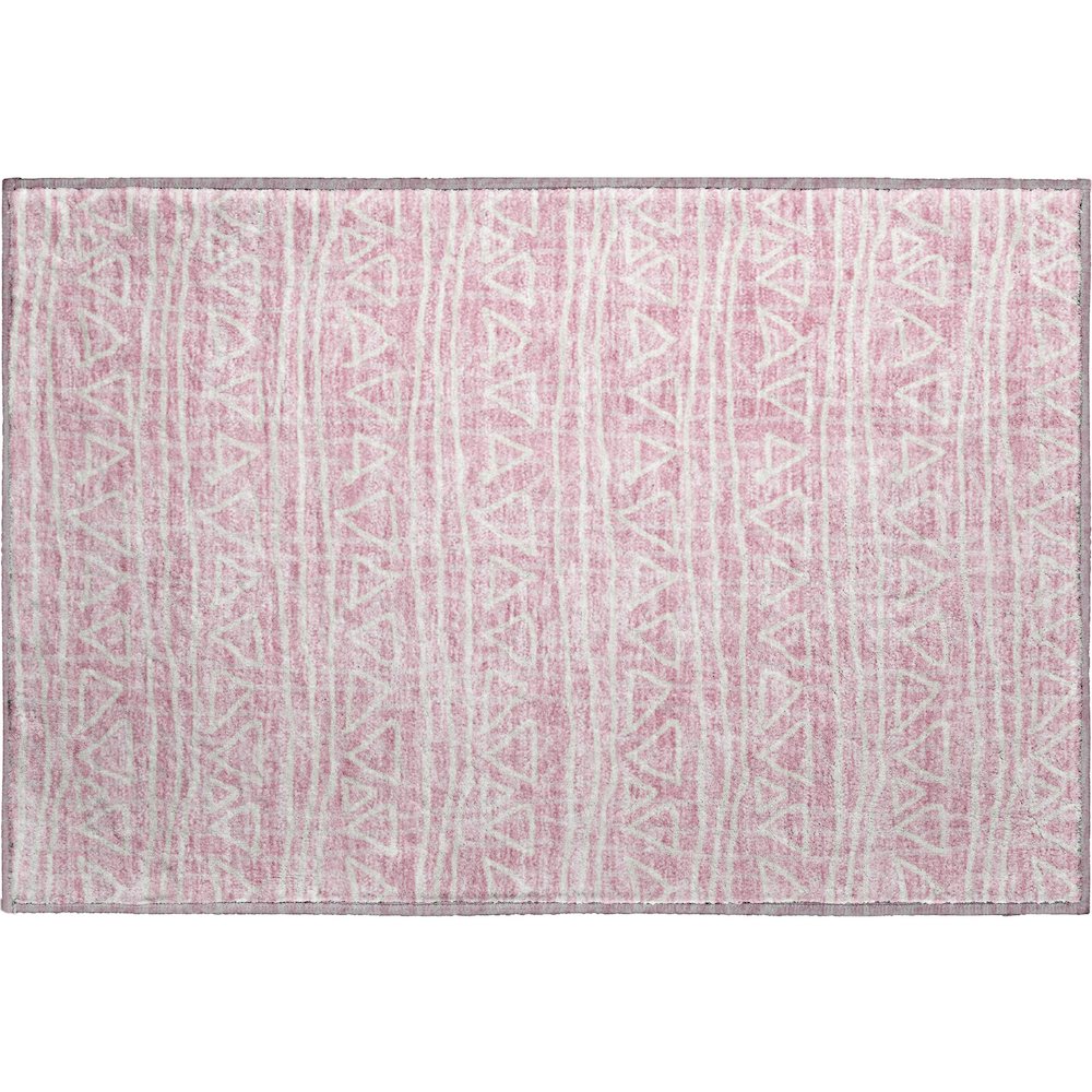 Premium Machine Washable Mayfield AMF730 Pink 1'8" x 2'6" Rug. Picture 1