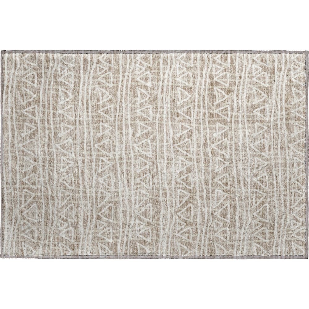 Premium Machine Washable Mayfield AMF730 Taupe 1'8" x 2'6" Rug. Picture 1