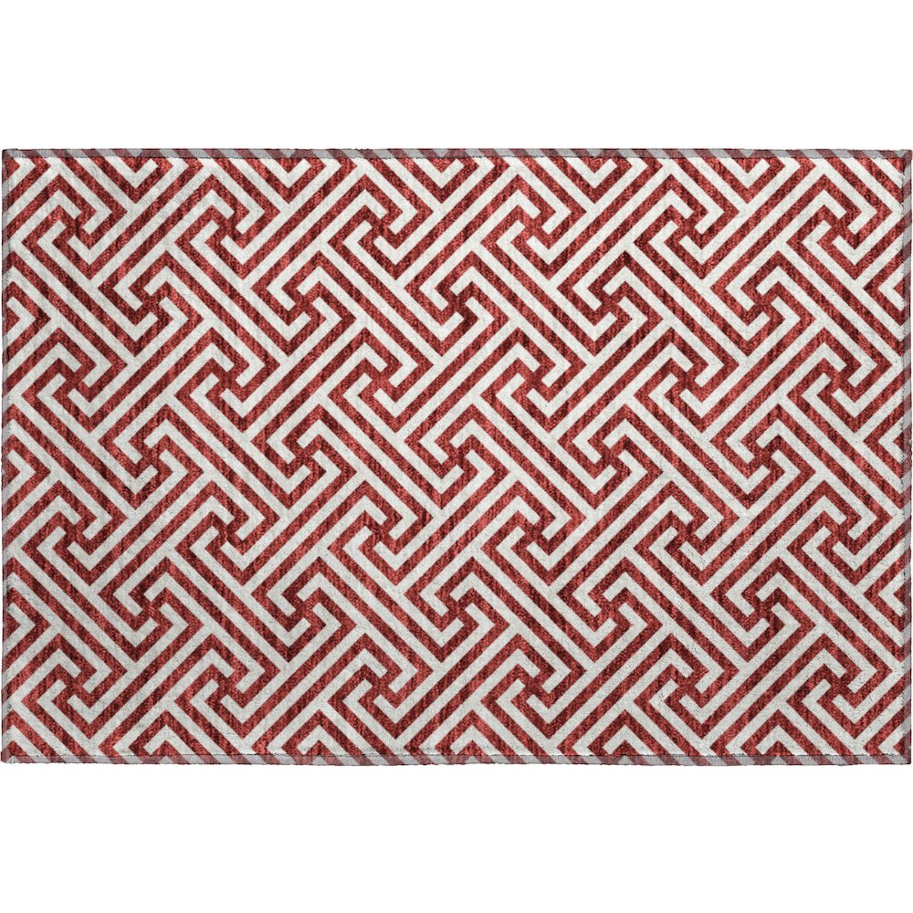 Premium Machine Washable Mayfield AMF731 Merlot 1'8" x 2'6" Rug. Picture 1