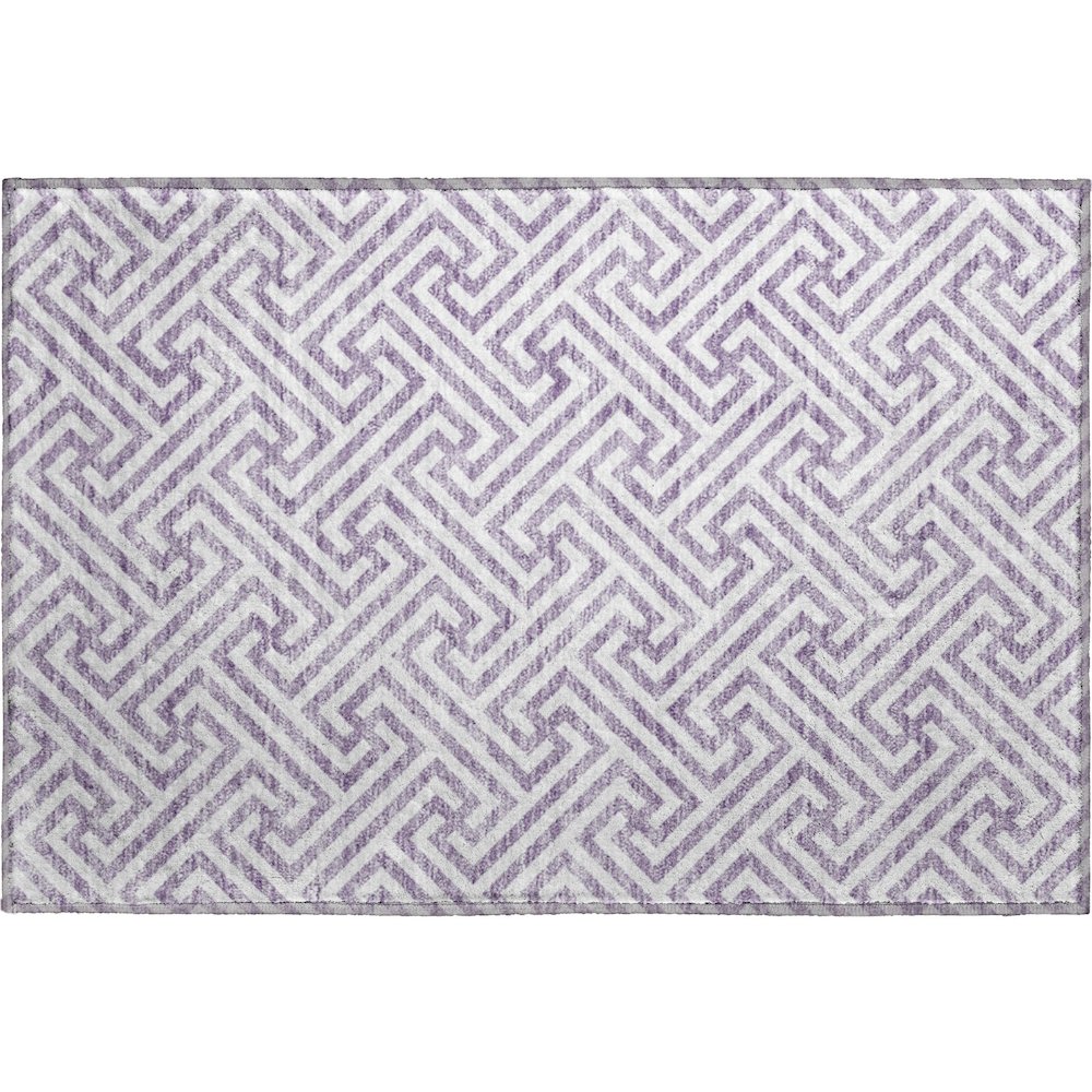Premium Machine Washable Mayfield AMF731 Purple 1'8" x 2'6" Rug. Picture 1