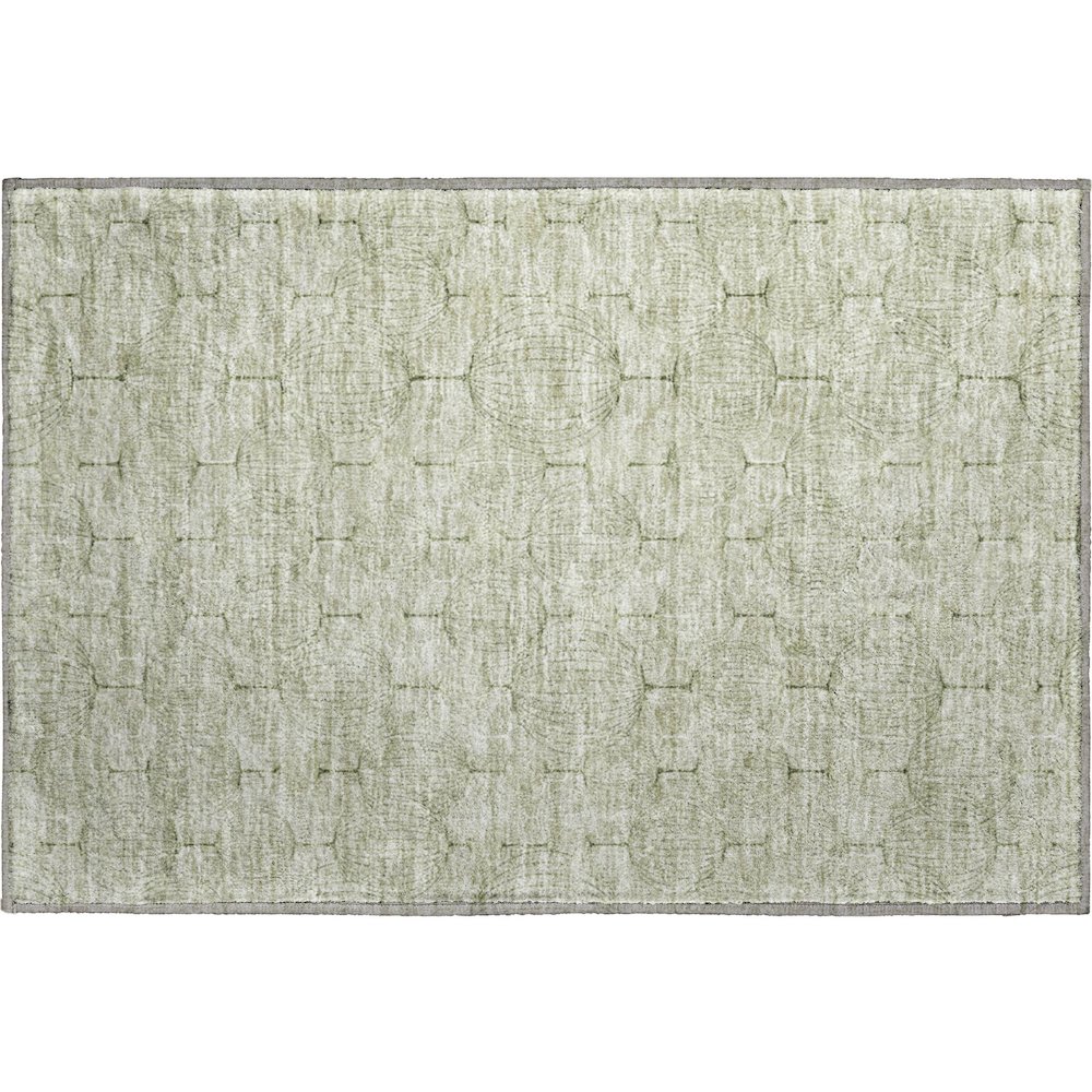 Premium Machine Washable Mayfield AMF732 Aloe 1'8" x 2'6" Rug. Picture 1