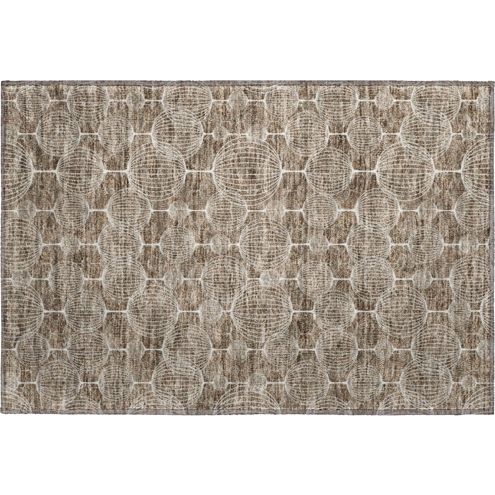 Premium Machine Washable Mayfield AMF732 Chocolate 1'8" x 2'6" Rug. Picture 1
