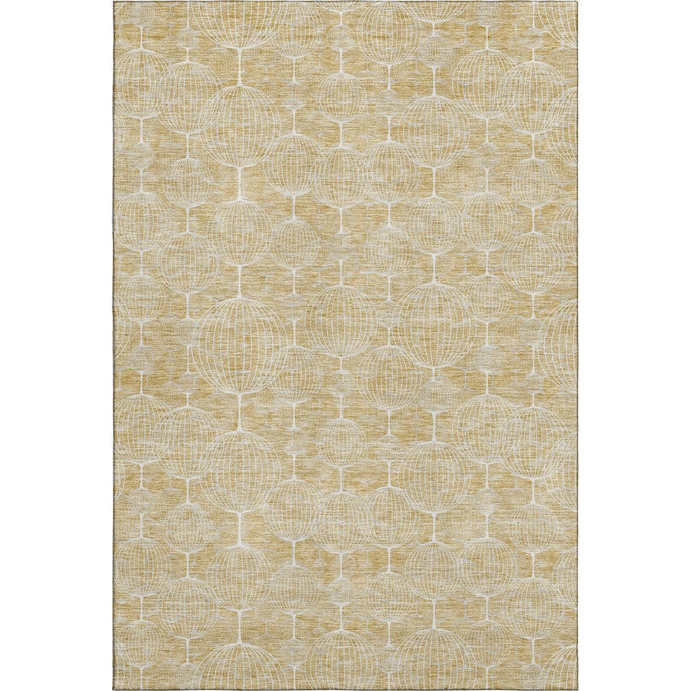 Premium Machine Washable Mayfield AMF732 Gold 2'6" x 3'10" Rug. Picture 1