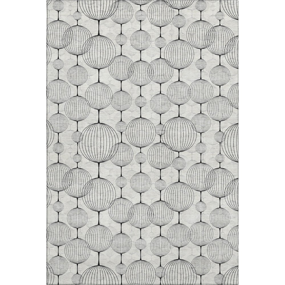 Premium Machine Washable Mayfield AMF732 Graphite 2'6" x 3'10" Rug. Picture 1