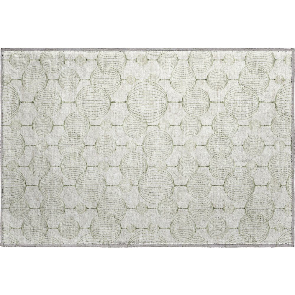 Premium Machine Washable Mayfield AMF732 Green 1'8" x 2'6" Rug. Picture 1