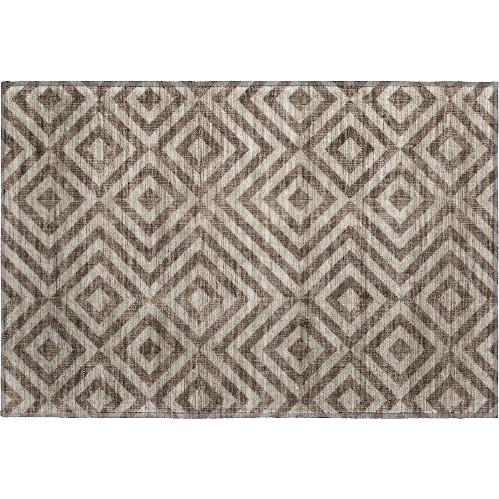 Premium Machine Washable Mayfield AMF733 Brown 1'8" x 2'6" Rug. Picture 1