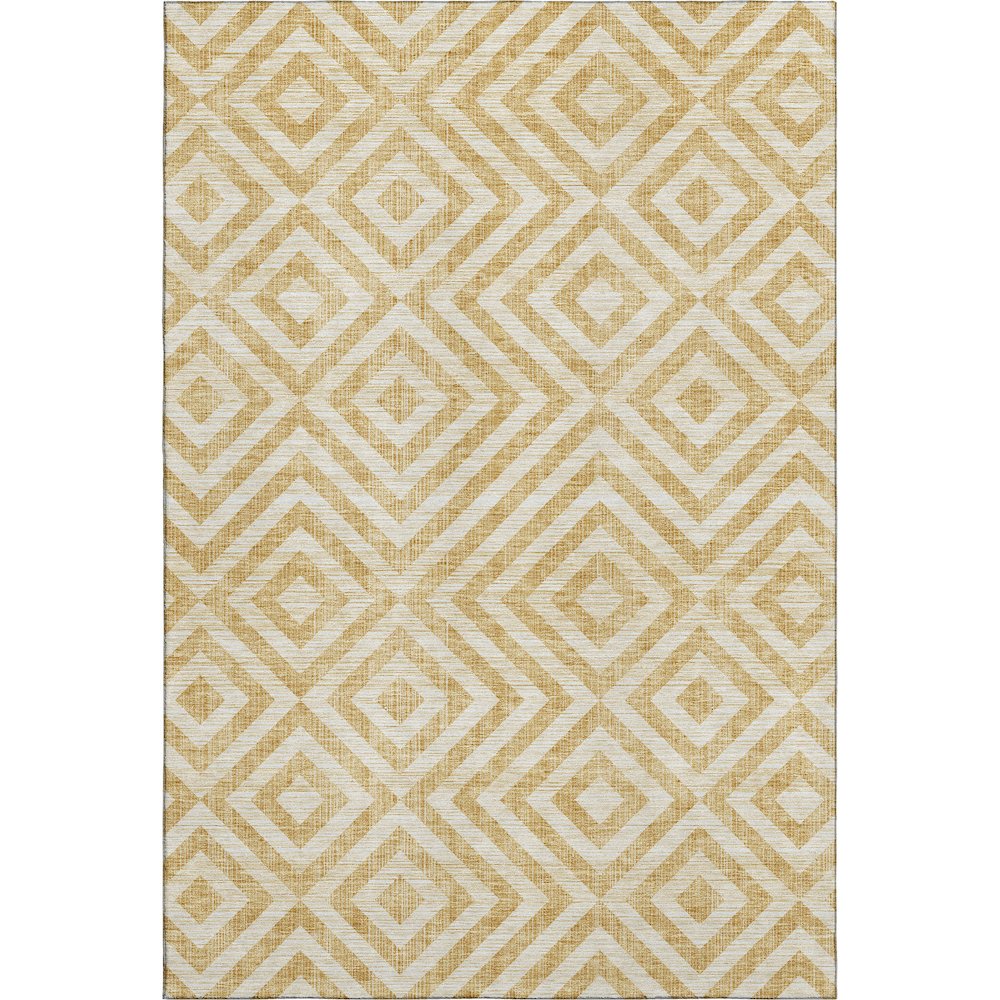 Premium Machine Washable Mayfield AMF733 Gold 2'6" x 3'10" Rug. Picture 1