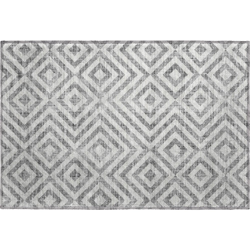 Premium Machine Washable Mayfield AMF733 Gray 1'8" x 2'6" Rug. Picture 1