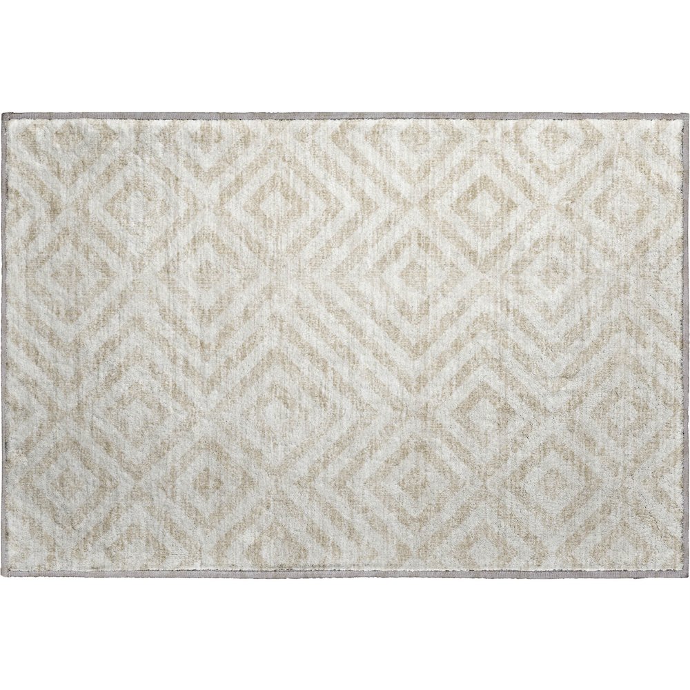 Premium Machine Washable Mayfield AMF733 Ivory 1'8" x 2'6" Rug. Picture 1