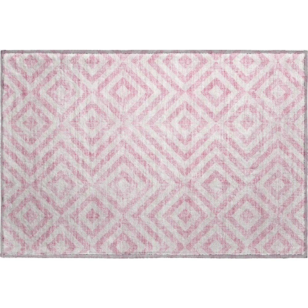 Premium Machine Washable Mayfield AMF733 Pink 1'8" x 2'6" Rug. Picture 1