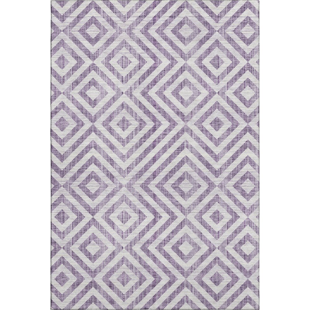 Premium Machine Washable Mayfield AMF733 Purple 2'6" x 3'10" Rug. Picture 1