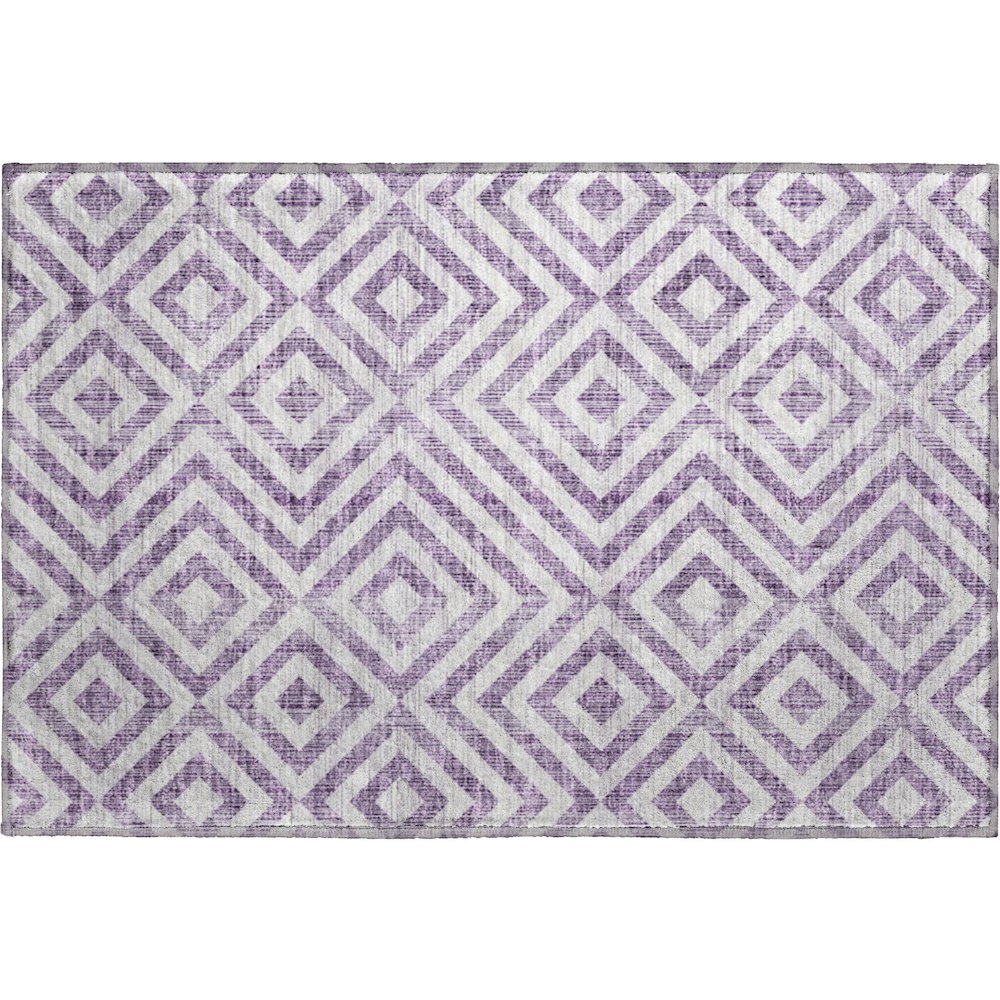 Premium Machine Washable Mayfield AMF733 Purple 1'8" x 2'6" Rug. Picture 1