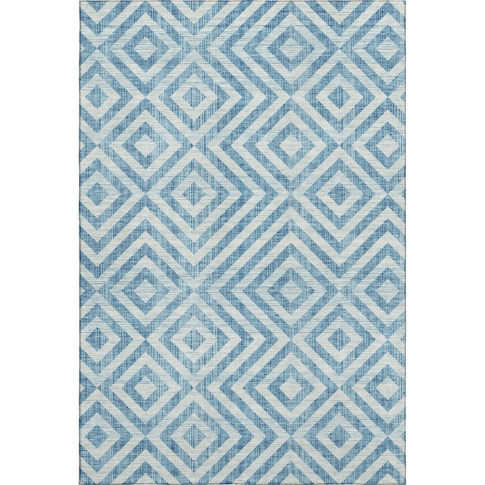 Premium Machine Washable Mayfield AMF733 Teal 2'6" x 3'10" Rug. Picture 1