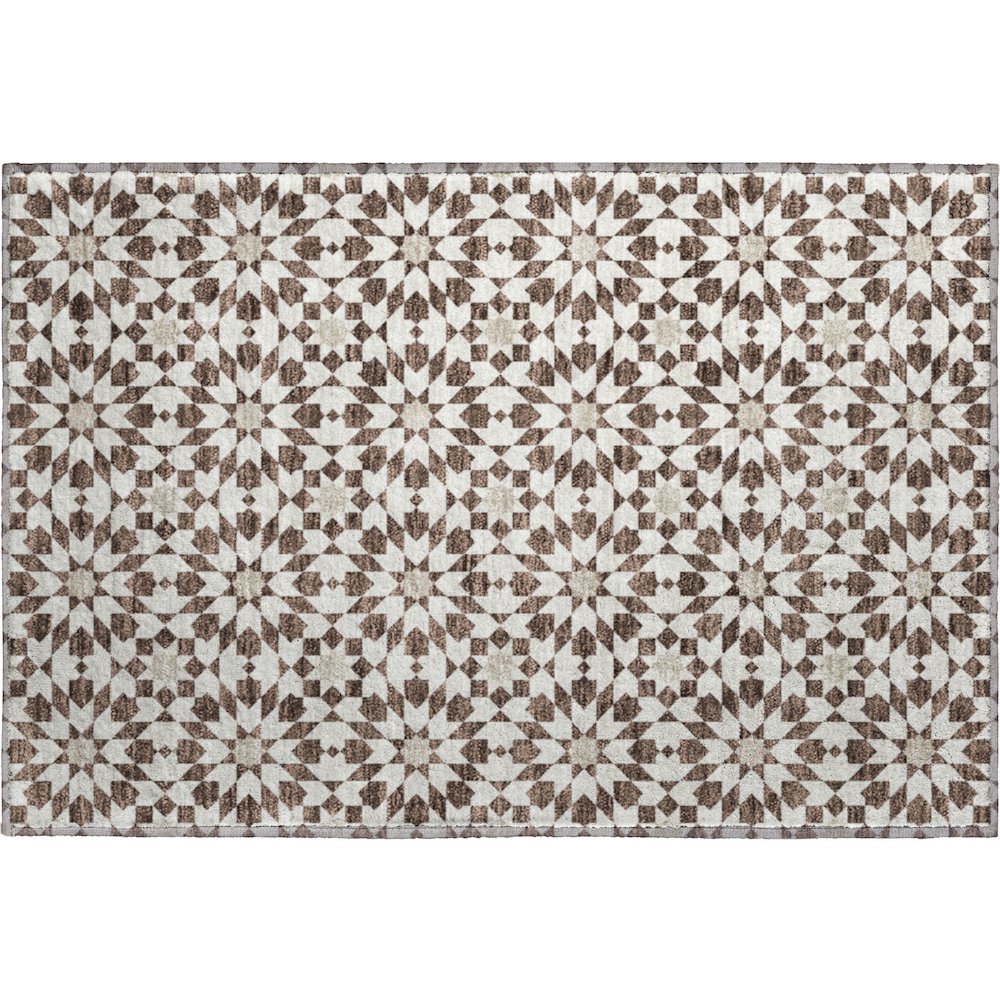 Premium Machine Washable Mayfield AMF734 Brown 1'8" x 2'6" Rug. Picture 1