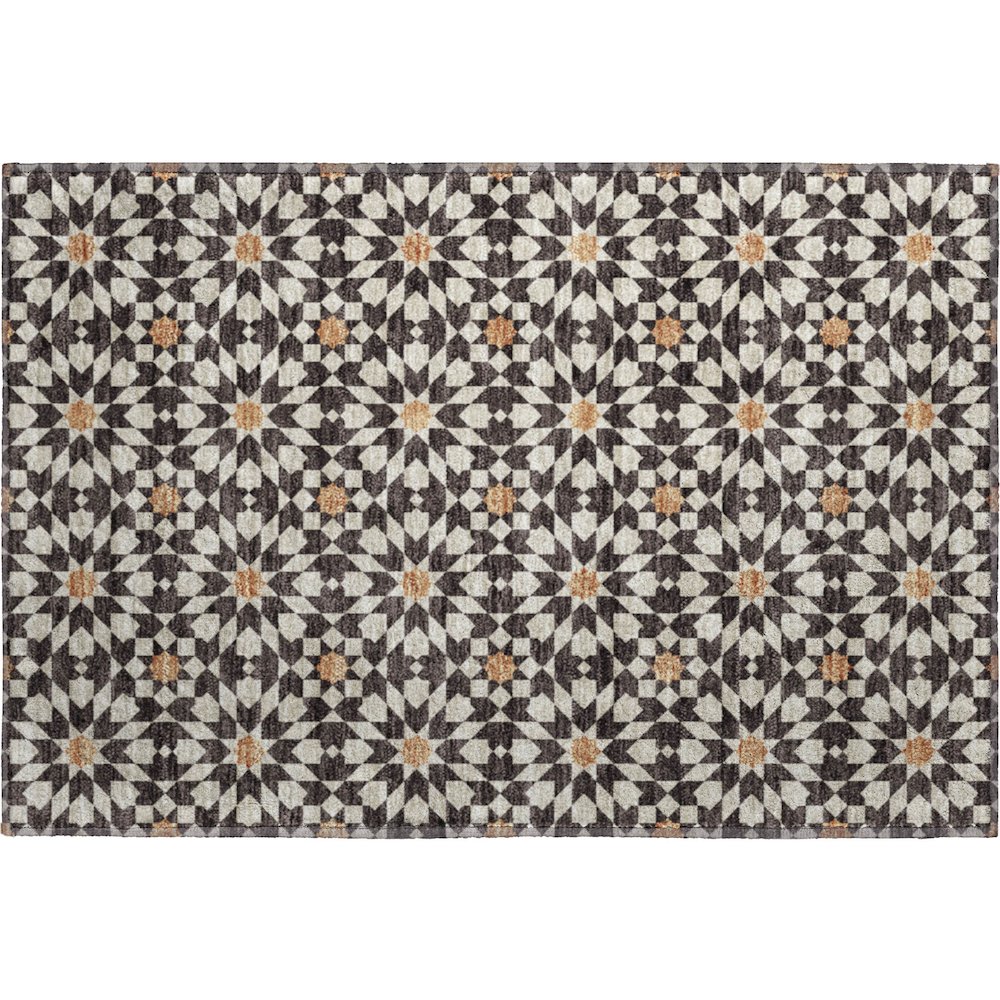 Premium Machine Washable Mayfield AMF734 Charcoal 1'8" x 2'6" Rug. Picture 1