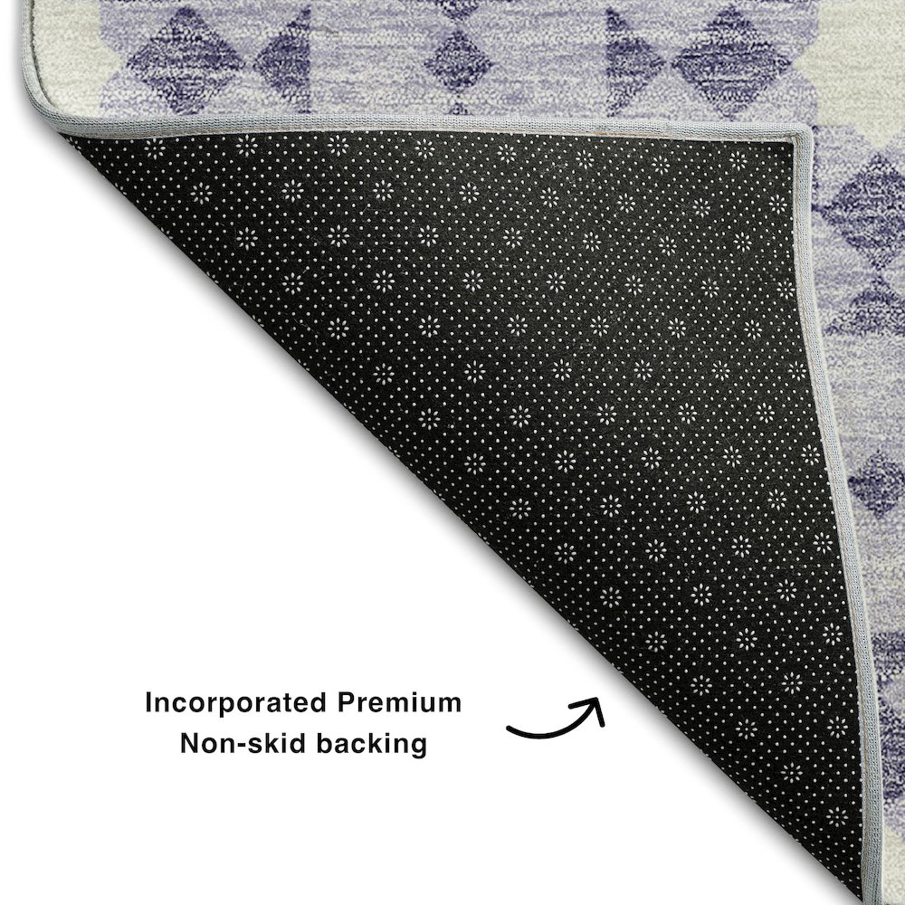 Premium Machine Washable Mayfield AMF734 Lilac 1'8" x 2'6" Rug. Picture 2