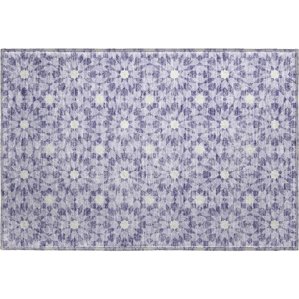 Premium Machine Washable Mayfield AMF734 Lilac 1'8" x 2'6" Rug. Picture 1