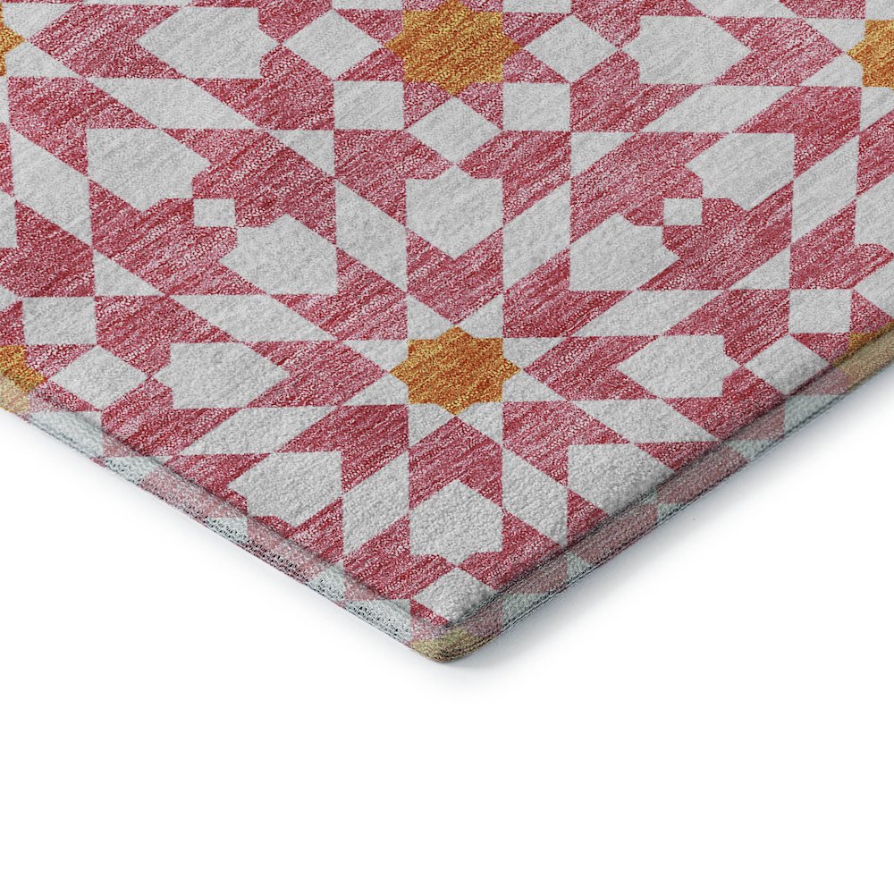 Premium Machine Washable Mayfield AMF734 Pink 1'8" x 2'6" Rug. Picture 3
