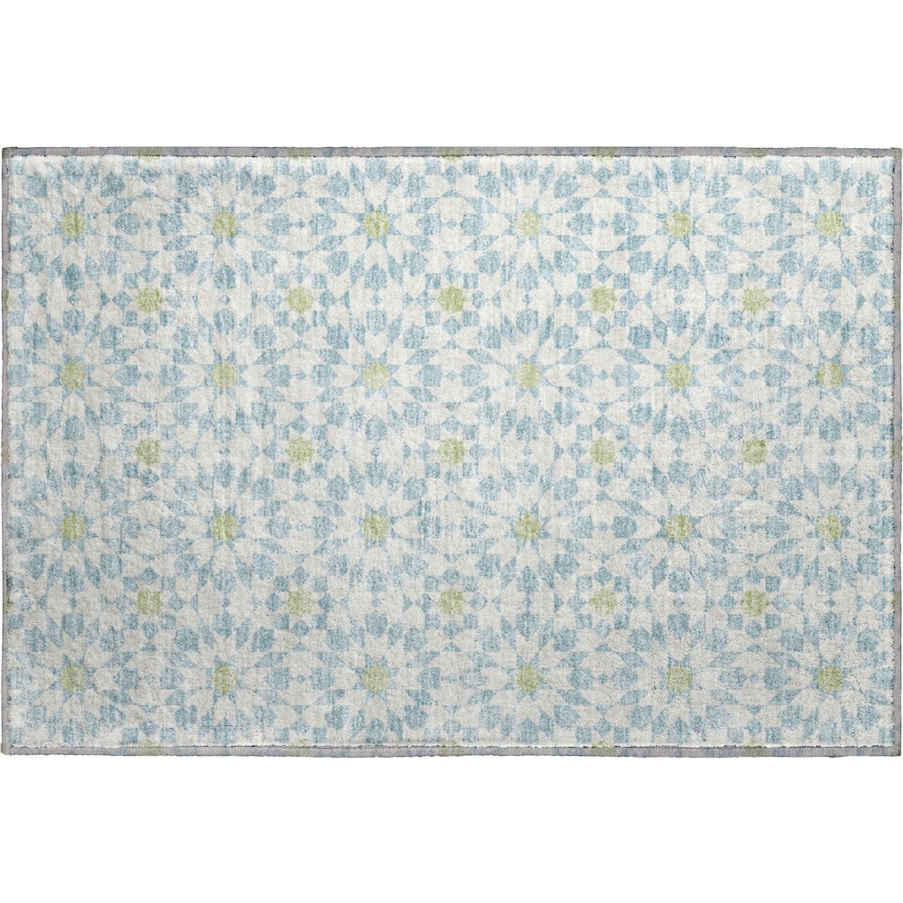 Premium Machine Washable Mayfield AMF734 Sky 1'8" x 2'6" Rug. Picture 1