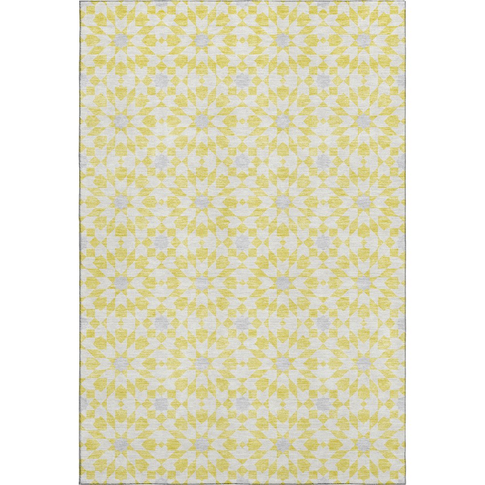 Premium Machine Washable Mayfield AMF734 Yellow 2'6" x 3'10" Rug. Picture 1