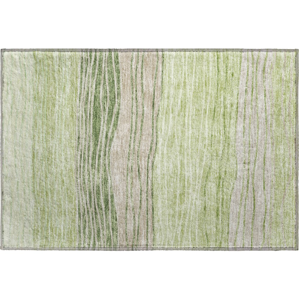 Premium Machine Washable Mayfield AMF735 Aloe 1'8" x 2'6" Rug. Picture 1