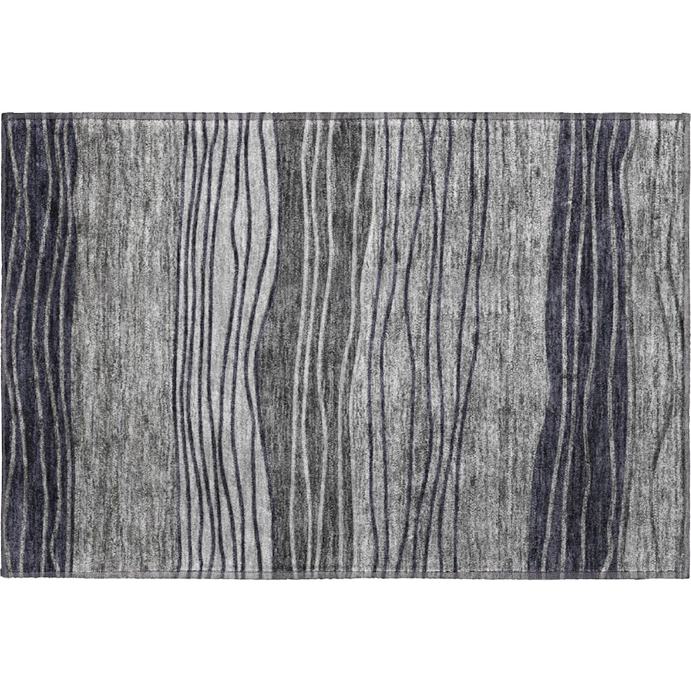 Premium Machine Washable Mayfield AMF735 Gray 1'8" x 2'6" Rug. Picture 1