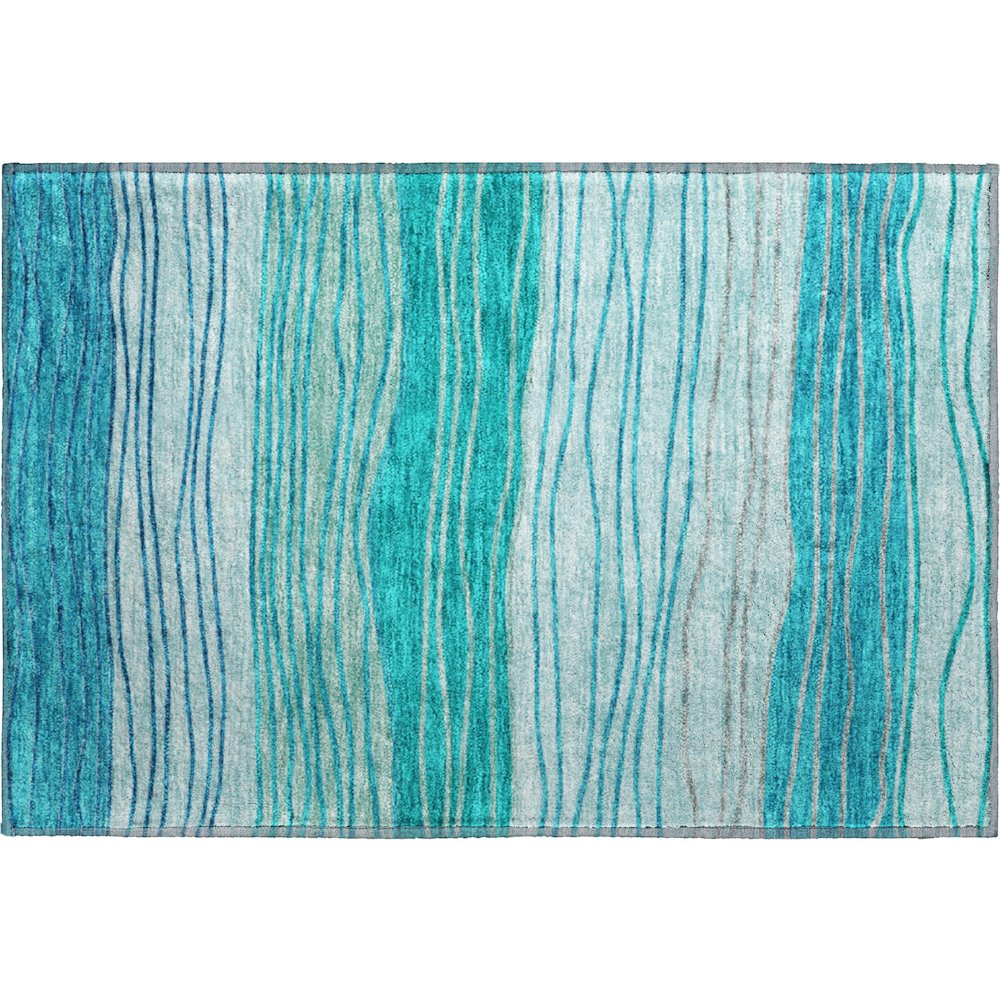 Premium Machine Washable Mayfield AMF735 Sky 1'8" x 2'6" Rug. Picture 1