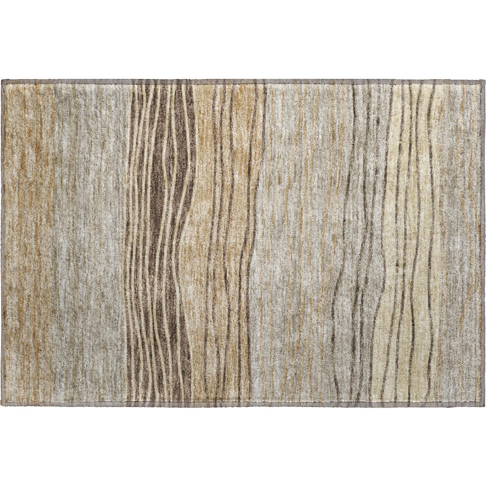 Premium Machine Washable Mayfield AMF735 Taupe 1'8" x 2'6" Rug. Picture 1