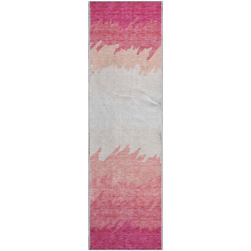 Premium Machine Washable Mayfield AMF736 Blush 2'3" x 7'6" Runner Rug. Picture 1