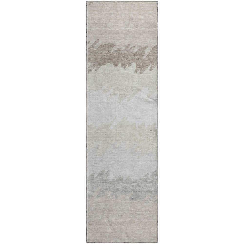 Premium Machine Washable Mayfield AMF736 Ivory 2'3" x 7'6" Runner Rug. Picture 1