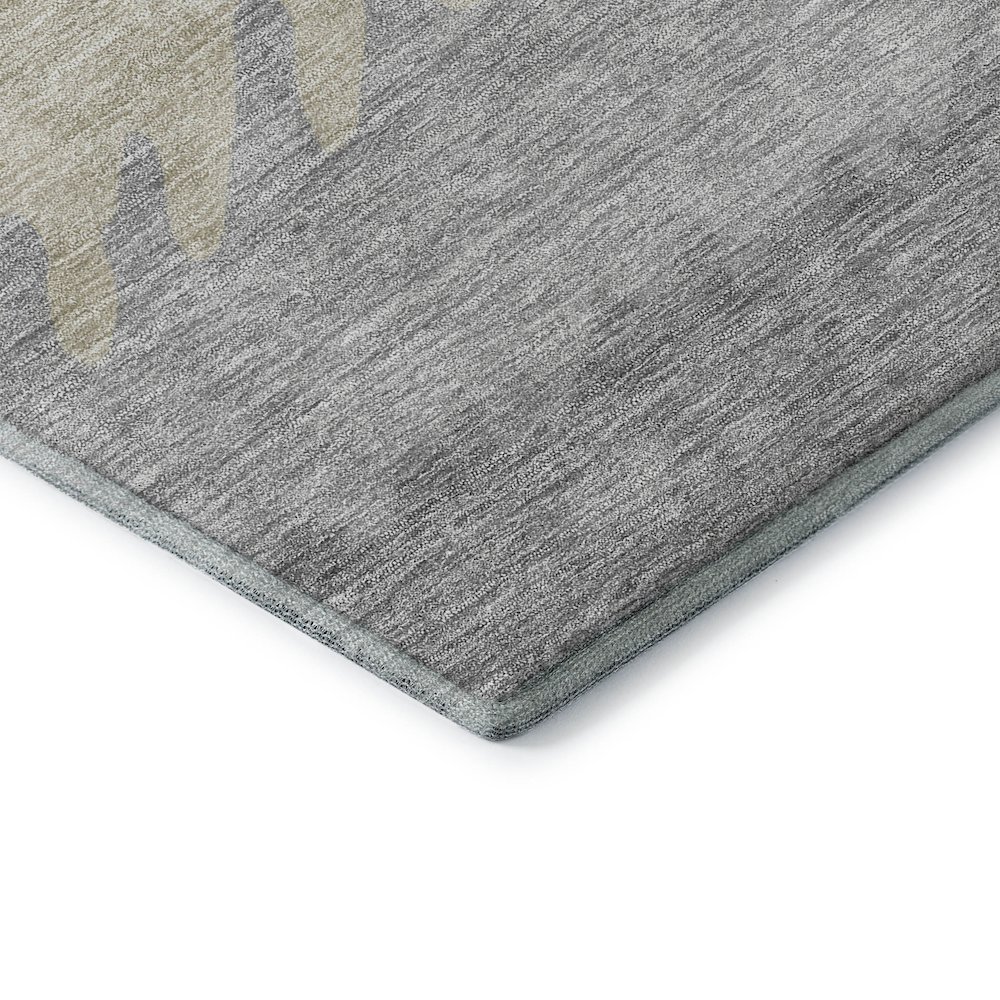 Premium Machine Washable Mayfield AMF736 Silver 1'8" x 2'6" Rug. Picture 3