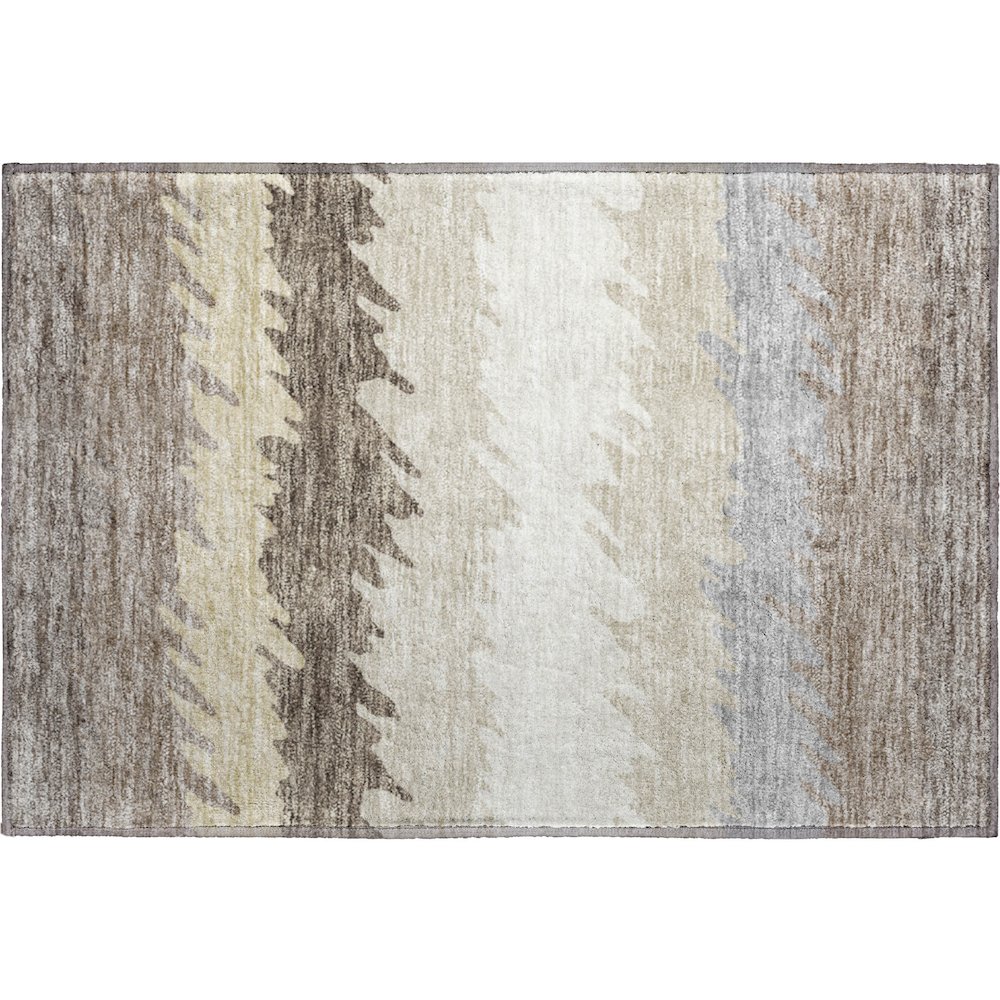 Premium Machine Washable Mayfield AMF736 Taupe 1'8" x 2'6" Rug. Picture 1