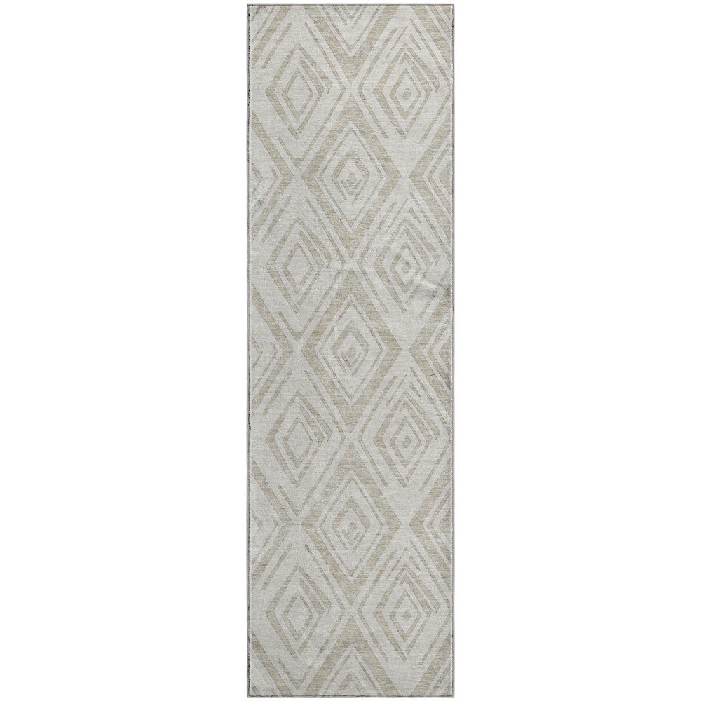 Premium Machine Washable Mayfield AMF737 Beige 2'3" x 7'6" Runner Rug. Picture 1