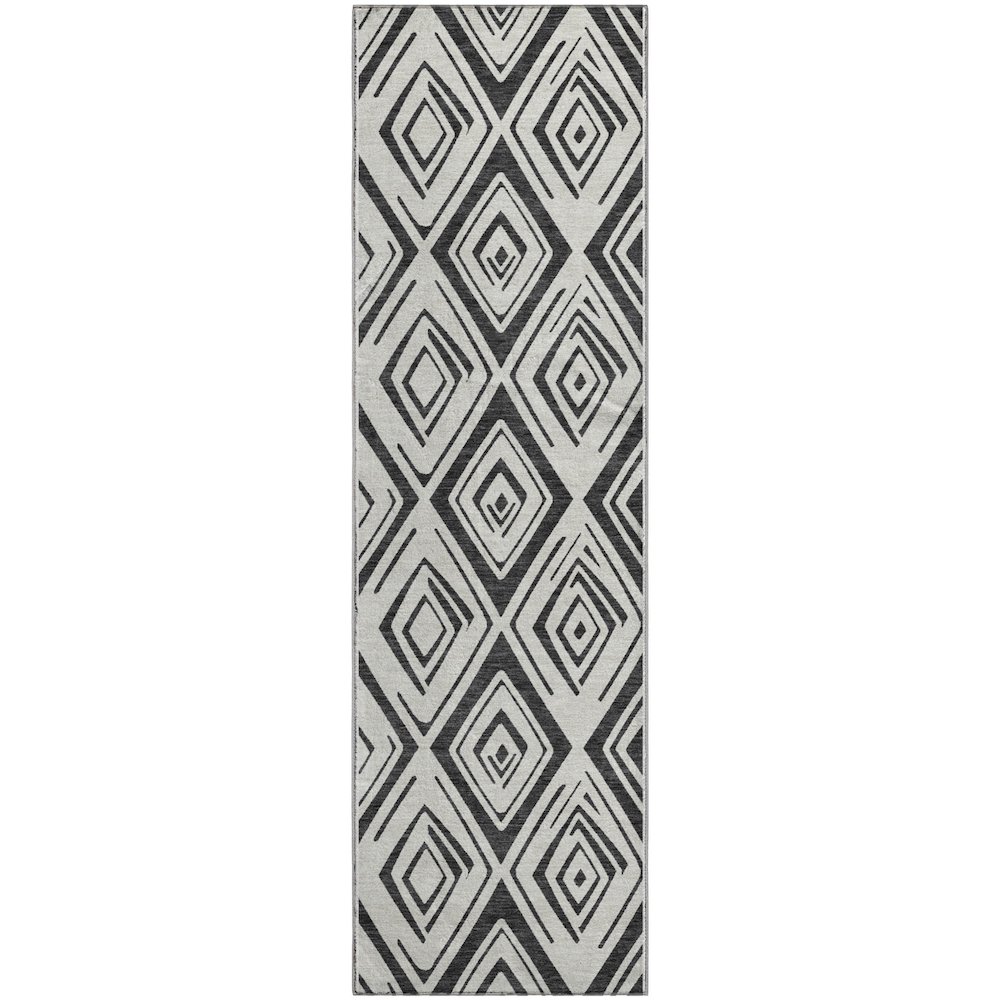 Premium Machine Washable Mayfield AMF737 Ivory 2'3" x 7'6" Runner Rug. Picture 1
