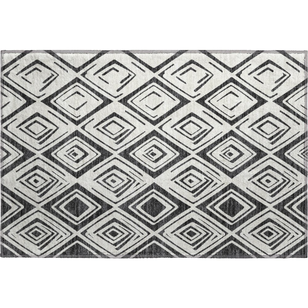 Premium Machine Washable Mayfield AMF737 Ivory 1'8" x 2'6" Rug. Picture 1